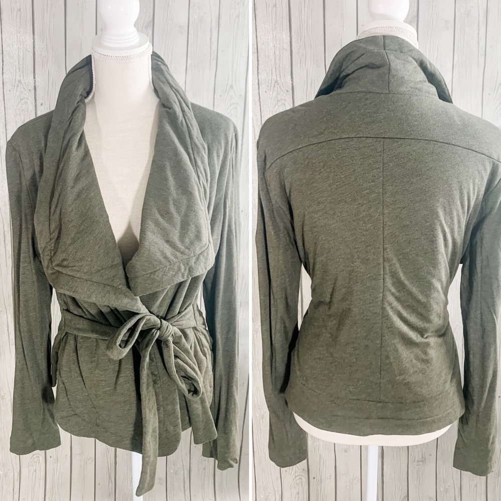 Vintage BCBG Maxazria Army Green Wrap Jacket